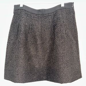 LOFT Shimmery Textured Black Skirt size 4